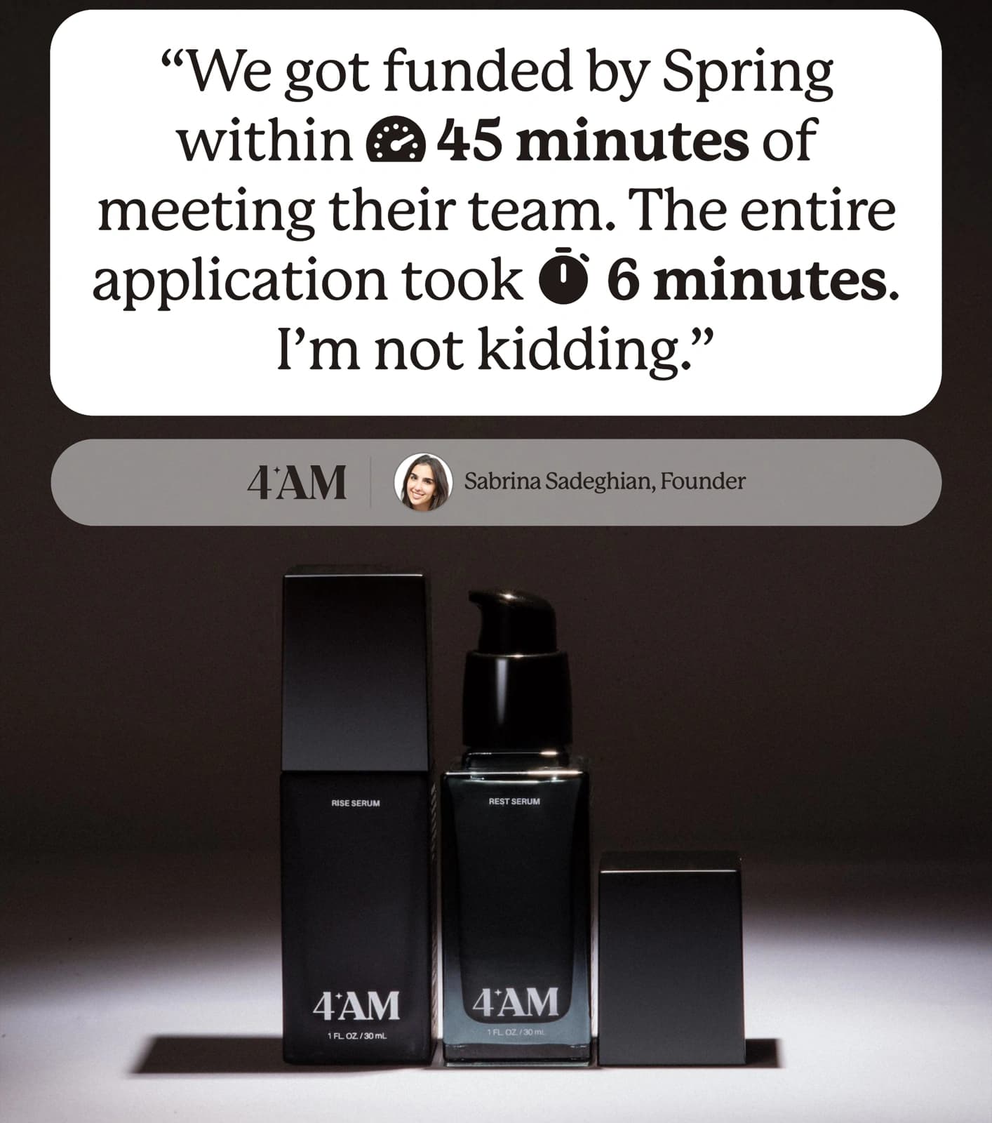 Sabrina Sadeghian, Founder of 4AM